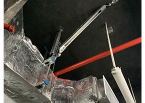 煙臺(tái)萬象匯實(shí)景案例-風(fēng)管抗震支架